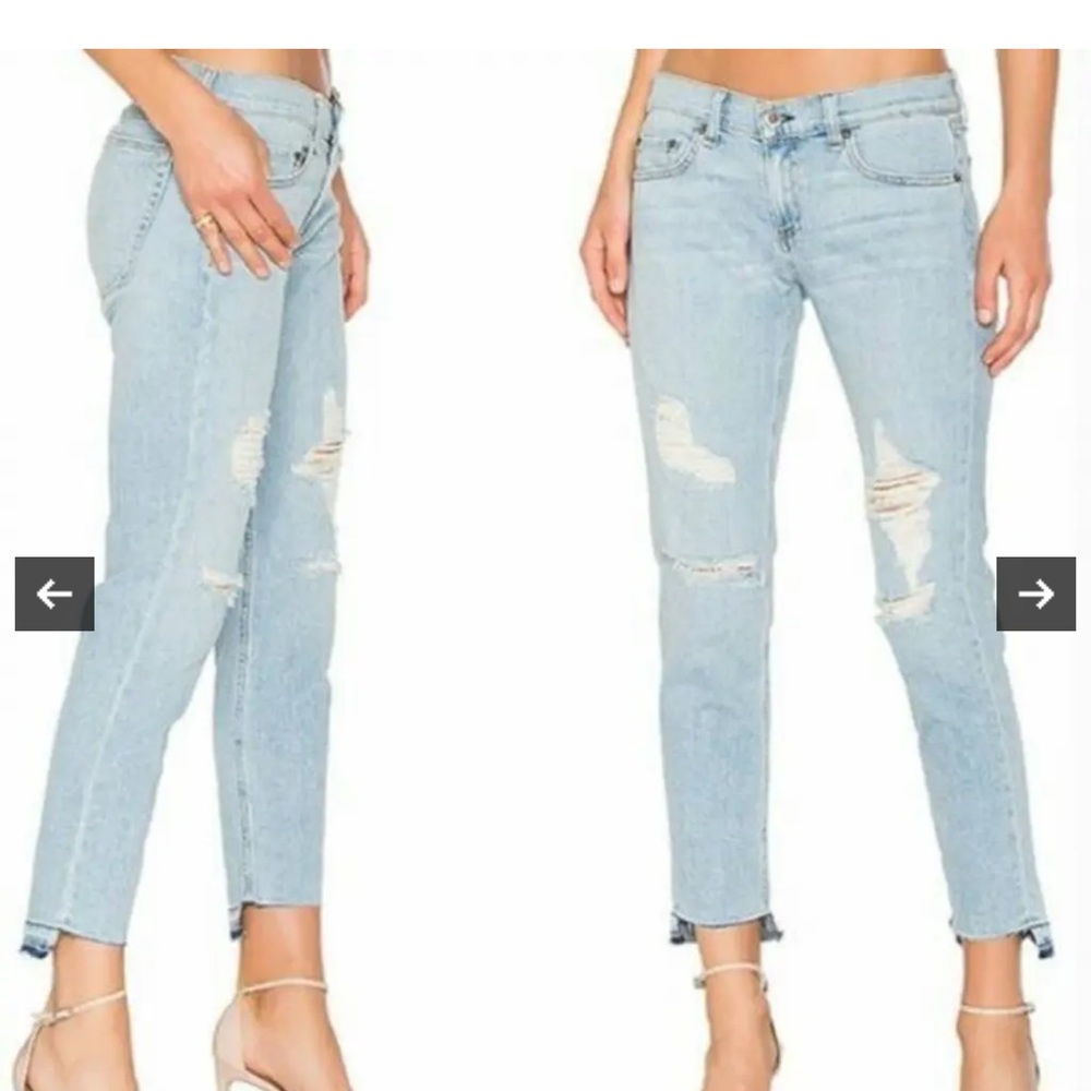 Rag & Bone De Low-Rise Slim Boyfriend Jeans
